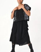 JUST ANGELS Rochie neagra suprapusa cu imprimeu alb graffiti