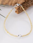Maia Colt Bratara argint subtire din cubic zirconia galben si piesa din argint