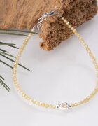Maia Colt Bratara argint subtire din cubic zirconia galben si piesa din argint