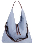 Maxfly Geanta de umar din material textil si cu bareta crossbody bleu