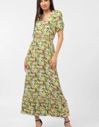 Md'M Rochie lunga din vascoza cu imprimeu floral