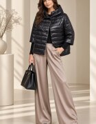 Monte Cervino Geaca oversize neagra cu gluga si maneci 3 4