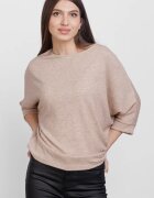 Pierino Bluza cu maneca fluture din jerseu de vascoza bej