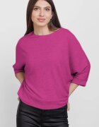 Pierino Bluza cu maneca fluture din jerseu de vascoza magenta