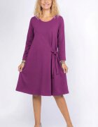 Pierino Rochie A line midi cu nod intr-o parte din vascoza moale mov zmeura