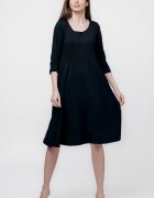 Pierino Rochie clos taiata in talie cu buzunare ascunse din bumbac bleumarin