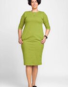 Pierino Rochie creion Zara verde olive din jerseu punto milano de vascoza