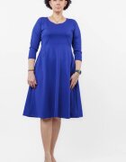 Pierino Rochie taiata in talie din jerseu de vascoza albastru