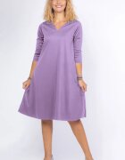 Pierino Rochie uni lila A line midi cu decolteu traditional