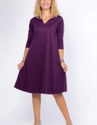 Pierino Rochie uni mov inchis A line midi cu decolteu traditional