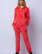 Pierino Trening dama doua piese din catifea de bumbac coral neon