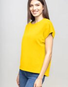 Pierino Tricou cu maneca cazuta din bumbac galben