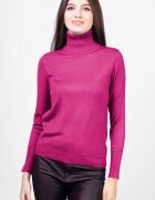 Porta Fortuna Helanca masura mai mare din tricotaj cu guler inalt fucsia
