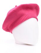 Shopika Bereta fucsia cu model tricotaj simplu cu clini din lana