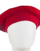 Shopika Bereta rosie cu model gen tricotaj cu romburi din lana