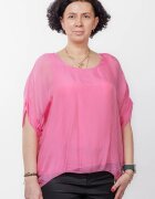 Shopika Bluza fucsia din matase si vascoza
