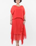 Shopika Bluza rosie din matase si vascoza