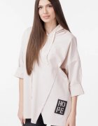 Shopika Bluza tunica dreapta Hope cu gluga bej