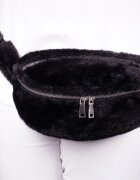 Shopika Borseta neagra din blanita artificiala