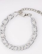Shopika Bratara metalica argintie din zale