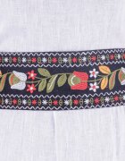Shopika Brau traditional romanesc cu broderie floarala multicolora