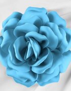 Shopika Brosa floare albastru intens cu diametru de 15 cm cu clips pentru par