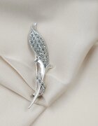 Shopika Brosa floare din argint 925 cu pietre foarte fine de marcasite