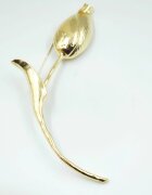 Shopika Brosa statement lalea imbobocita forma stilizata din metal auriu