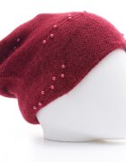 Shopika Caciula bordo model tricotat cu perle fine aplicate dublata in interior