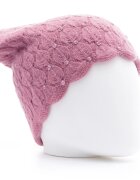 Shopika Caciula roz model tricotat cu fir de lurex si strasuri aplicate captusita in interior