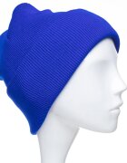 Shopika Caciula unisex model clasic tricotat dublata in interior albastru electric
