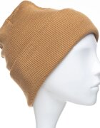Shopika Caciula unisex model clasic tricotat dublata in interior camel