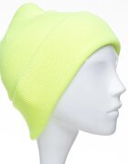 Shopika Caciula unisex model clasic tricotat dublata in interior galben lime
