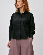 Shopika Camasa dama asimetrica din bumbac cu croi lejer neagra