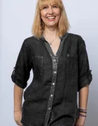 Shopika Camasa neagra din in cu paiete si dantela pe spate