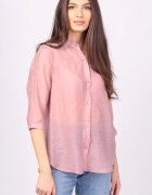 Shopika Camasa roz prafuit subtire cu guler tunica