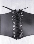 Shopika Centura corset lata din piele ecologica cu siret si elemente metalice