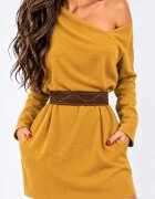 Shopika Centura handmade din piele naturala maro wenge