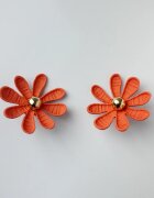 Shopika Cercei in forma de floare cu multe petale corai mat