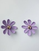Shopika Cercei in forma de floare cu multe petale lila mat