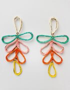 Shopika Cercei lungi si flexibili din metal auriu si celuloza in nuante multicolore