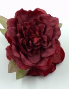 Shopika Clama de par statement cu floare tip bujor supradimensionata Bordo