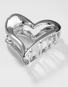 Shopika Clama par metalica in forma de inima argintie