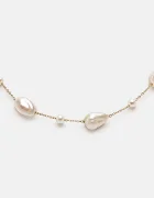 Shopika Colier dama elegant cu perle Mallorca si perle Baroque cu inchidere reglabila