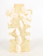 Shopika Colier statement ivoire cu petale textile de mac 3D din organza - design artistic italian