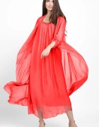 Shopika Compleu cu rochie si blazer din matase si vascoza corai
