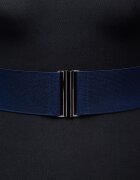Shopika Curea lata bleumarin din material elastic- 6 cm