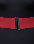 Shopika Curea lata bordo din material elastic - 6 cm