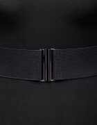 Shopika Curea lata neagra din material elastic - 6 cm