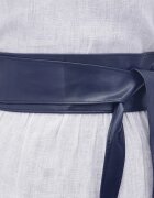 Shopika Curea lata petrecuta bleumarin din piele ecologica